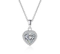 GGYTMQL 1ct coeur coupé Collier Moisanite pour les femmes Pendre incolore PENDANT 100% S925 Bijoux en chaîne