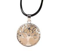 GGYTMQL 1pc Crystal Naturel Simple Arbre de Vie Pendant Crystal Quartz Bijoux minéral coloré pour Les Hommes Collier Collier DIY Gift-Malachite