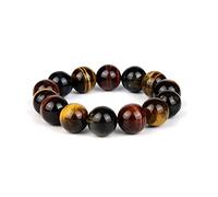 GGYTMQL 1pc Fashion Natural Stone Tiger Eye Bracelet Bracelet 14 mm adapté à la maison Naturel Stone
