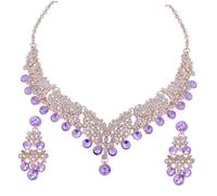 GGYTMQL 1set Women Jewelry Ensemble de collier en strass