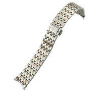 GGYTMQL 20 mm 16 mm 19 mm en acier inoxydable Remplacement de bande de montre pour Omega de Ville Prestige Orbis Edition STRAP BRACELET METAL METAL (Couleur: Rose Gold, taille: 19 mm)