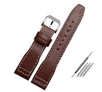 GGYTMQL 20 mm 21 mm Brown Black Men Watch Band pour IWC Pilot Mark XVIII IW327004 IW377714 STRAP DE MONTRANCE BRACEULEMENT DE CUIR VOLINE