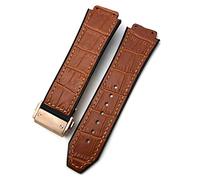 GGYTMQL 20 mm 22 mm Cow Hide Watch Band 25 mm * 19 mm ， pour Bracelets en Silicone à bracele