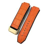 GGYTMQL 20 mm 22 mm Cow Hide Watch Band 25 mm * 19 mm ， pour Bracelets en Silicone à bracele