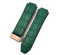 GGYTMQL 20 mm 22 mm Cow Hide Watch Band 25 mm * 19 mm ， pour Bracelets en Silicone à bracele