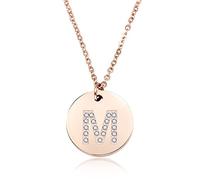 GGYTMQL 26 Lettres Collier Femmes argentées plaquées Rond Crystal Alphabet Pendant Choker Fashion Bijoux Nouveau Cadeau à Girl