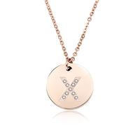 GGYTMQL 26 Lettres Collier Femmes argentées plaquées Rond Crystal Alphabet Pendant Choker Fashion Bijoux Nouveau Cadeau à Girl