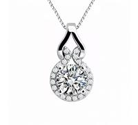 GGYTMQL 2CT LAB Diamond Zirconia Gem Pendant Collier Collier Collier Femmes Fine 925 Bijoux fabriqués en Chine
