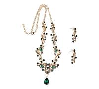 GGYTMQL 3pc Bijoux Bijoux Collier Collier Roucle d'oreille Style vintage pour la robe de mariée pour femmes
