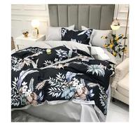 GGYTMQL 4 pièces Queen Size King Size litière botanique literie Coton égyptienne Feuille de Feuille de lit de lit de lit de lit de Couette Couvercle Tai-Oreiller, Ensembles de literie ui