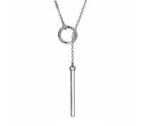 GGYTMQL 925 Bijoux Bijoux Circle Pendants à longue chaîne