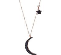 GGYTMQL 925 Black Crystal Star Moon Collier Link Chain Party Bijoux pour les femmes