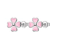 GGYTMQL 925 Boucles d'oreilles de Goujon Coeur Rose Solide pour Les Femmes Bijoux Fins