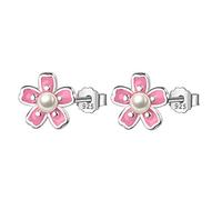 GGYTMQL 925 Boucles d'oreilles de Goujon Coeur Rose Solide pour Les Femmes Bijoux Fins