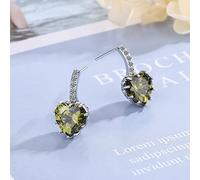 GGYTMQL 925 Boucles d'oreilles en Argent Sterling pour Les Femmes en Boucles d'oreilles en Cristal