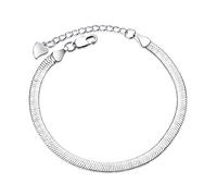 GGYTMQL 925 Bracelet de la chaîne de serpents pour femmes fermoir à homard étendent de larges bracelets