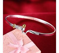 GGYTMQL 925 bracelet rond à cœur ouvert pour femmes bracelets manchette