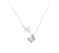 GGYTMQL 925 Collier à charme à double papillon pour femmes Party de mariage Jewelry Accessoires Choker