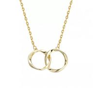 GGYTMQL 925 Collier à charme double cercle pour femmes Link Chain Party Bielry Choker