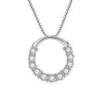 GGYTMQL 925 Collier Bijoux Cumbic Zircon Mariage Engagement Pendants Colliers pour femmes
