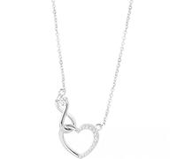 GGYTMQL 925 Collier Cross Cross Collier Collier de chaîne de clavicule élégante Bijoux pour Le Tour de Cou Femmes