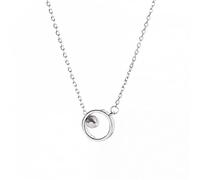 GGYTMQL 925 Collier de Gland géométrique en Argent Sterling
