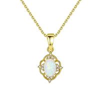 GGYTMQL 925 Collier de pandent d'opale à Motif Creux pour Les Femmes Elegant Female Wedding Gemstone Collier Bijoux Fabriqué en Chine