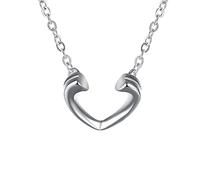 GGYTMQL 925 Collier de pendentif à cœur ouvert pour les femmes Party de fiançailles de mariage