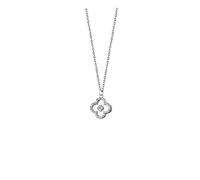 GGYTMQL 925 Collier de trèfle à quatre feuilles en argent femelle Japon et Corée du Sud Cold Simple Fashion Candarbone (Gold)