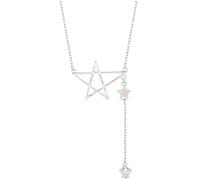 GGYTMQL 925 Collier pendentif étoile long pavillon pour femmes bijoux de fête