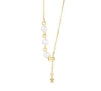 GGYTMQL 925 Collier pour Femmes Court français Natural Natural Ewater Pearl Clavicule Chain Collier Pendant