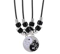GGYTMQL 925 Collier Yang Yang Silver Silver pour Hommes et Femmes, Collier Pendentif réglable, Collier de Yin et Yang, Collier Yin Yang pour Hommes, Yin, Yin