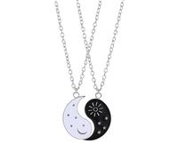 GGYTMQL 925 Collier Yang Yang Yang Silver Silver pour Femmes Collier Pendentif ajusté Yin Yang Taichi Collier Collier Yang pour Hommes