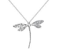 GGYTMQL 925 Colliers de pendentif de libellule d'insectes pour femmes Collier Collier Bijoux Cadeaux