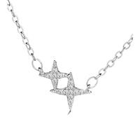 GGYTMQL 925 Colliers d'étoiles en cristal et pendentifs pour les femmes aux bijoux de mariage