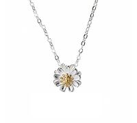 GGYTMQL 925 petites marguerites du soleil chrysanthemum collier petit frais