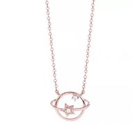 GGYTMQL 925 Star Planet Charm Collier à la chaîne de la clavicule Collier pour femmes Bijoux Choker
