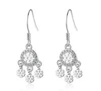 GGYTMQL 925 Sterling Silver Dream Catcher enrôlant, Boucle d'oreille, Argent Zirconia Snowflake Tassel Drop Earrings, Hook Dainty Hook Sangling Ooys for Women Gift
