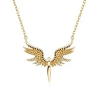 GGYTMQL 925 Sterling Silver Guardian Angel Pendant, Angel Wing Pendant Colliers for Women Jewelry - Guardian Angel Collier, Angel Collier pour Filles, Sterling Silver Angel Collier