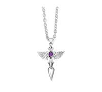 GGYTMQL 925 Sterling Silver Revenue Hip-hop Angel Sword Protection Collier European and American Angel Wings Cross Pendant Friend Party Lucky Gift - Guardian Angel Collier, Angel