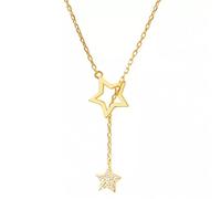 GGYTMQL 925 Tassel Star Bead Collier Environ Collier Elegant Link Chain Party Party pour femmes