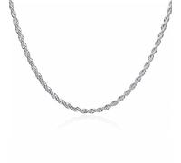 GGYTMQL 925 Twist Corde Chains Femmes Colliers Hommes Bijoux Accession 16 "18" 20 "22" 24 "Fabriqué en Chine