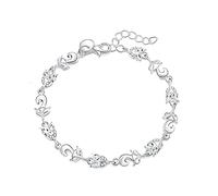 GGYTMQL 925 Zircon Femmes Bracelets Bangles Bracelles Fine Chain Link Accessoires pour