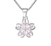 GGYTMQL 952 ornements de collier de cerise de printemps sucré de zircone cubique
