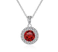 GGYTMQL Accessoires 1 Ct Collier Moisanite pour femmes Couper rond D Collier Diamond Collier pour femmes