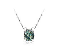GGYTMQL Accessoires - 1ct Coup Round D Color Moissanite Pendant Collier pour femmes