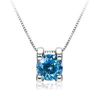 GGYTMQL Accessoires - 1CT Coupe Round D Couleur 925 Collier Pendentif Moissanite Silver Silver pour Les Femmes