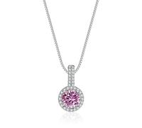 GGYTMQL Accessoires 1ct d Collites Collites Moisanite pour femmes, colliers pendants en diamant jaune/bleu/rose, colliers pour femme maman