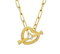 GGYTMQL Accessoires Collier d'alternance de fleurs pour les femmes, amulettes à bascule flowe bascule coque à capet Clips de chaîne alternant - cercle, collier de pendentif cardiaque