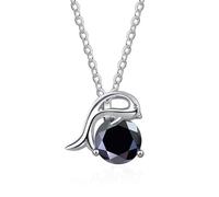 GGYTMQL Accessoires Colliers de pendentif dauphin pour femmes, 1CT Colliers de diamant Moisanite jaune/Blue/Rose, D Colliers de Color Moisanite, Collier